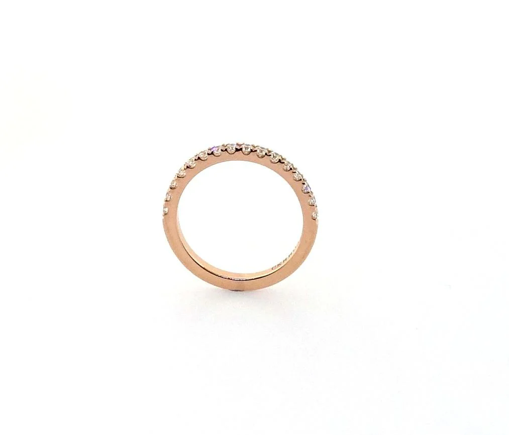 18ct rose gold 16=0.33ct round brilliant cut diamond ring - Image 2