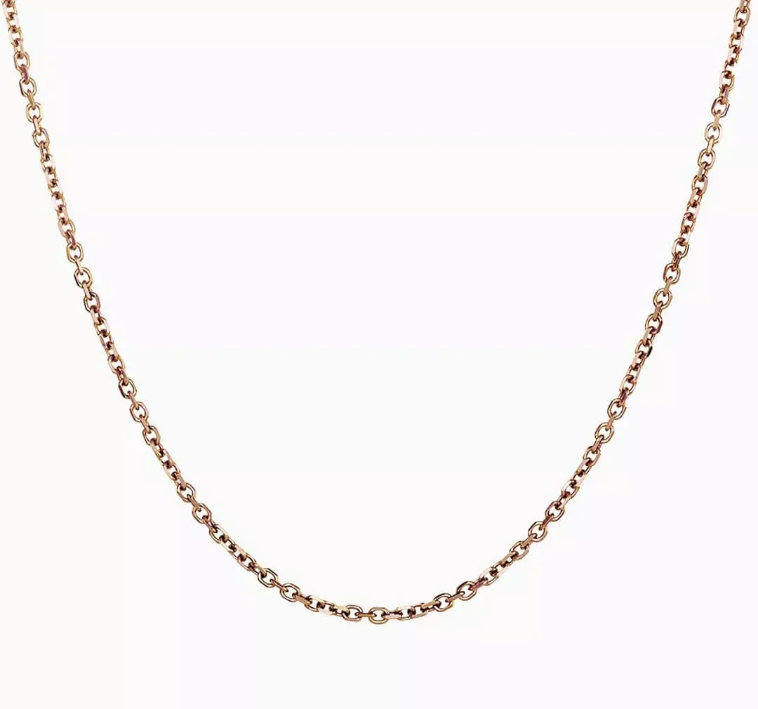 18ct rose gold 45cm trace chain