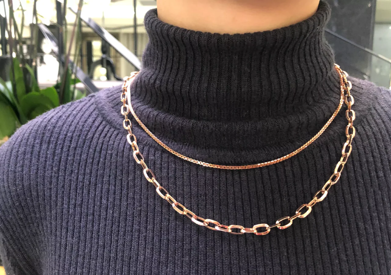 18ct rose gold 45cm chain - Image 2