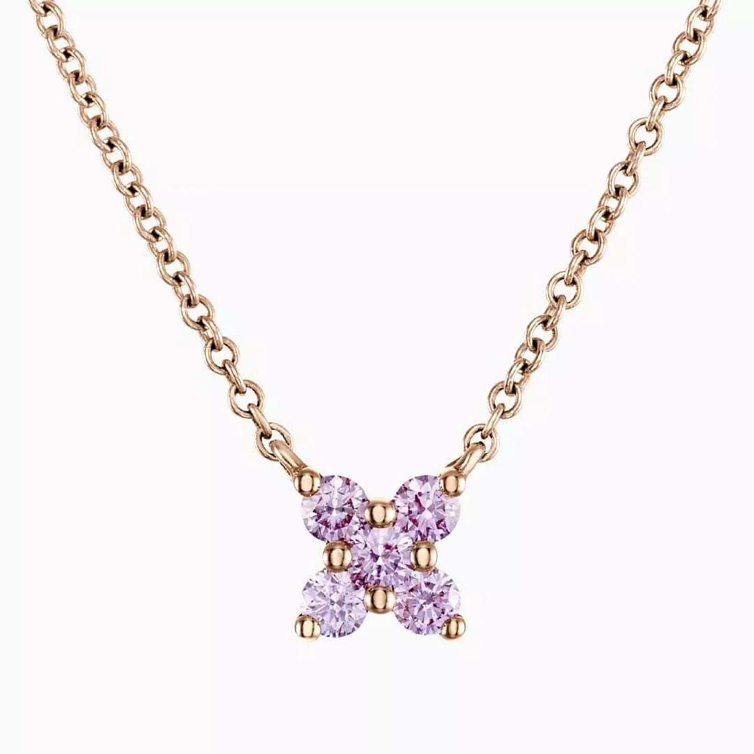 18ct rose gold Australian Argyle Pink Diamond Necklace