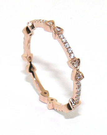 18ct rose gold round brilliant cut diamond ring - Image 2