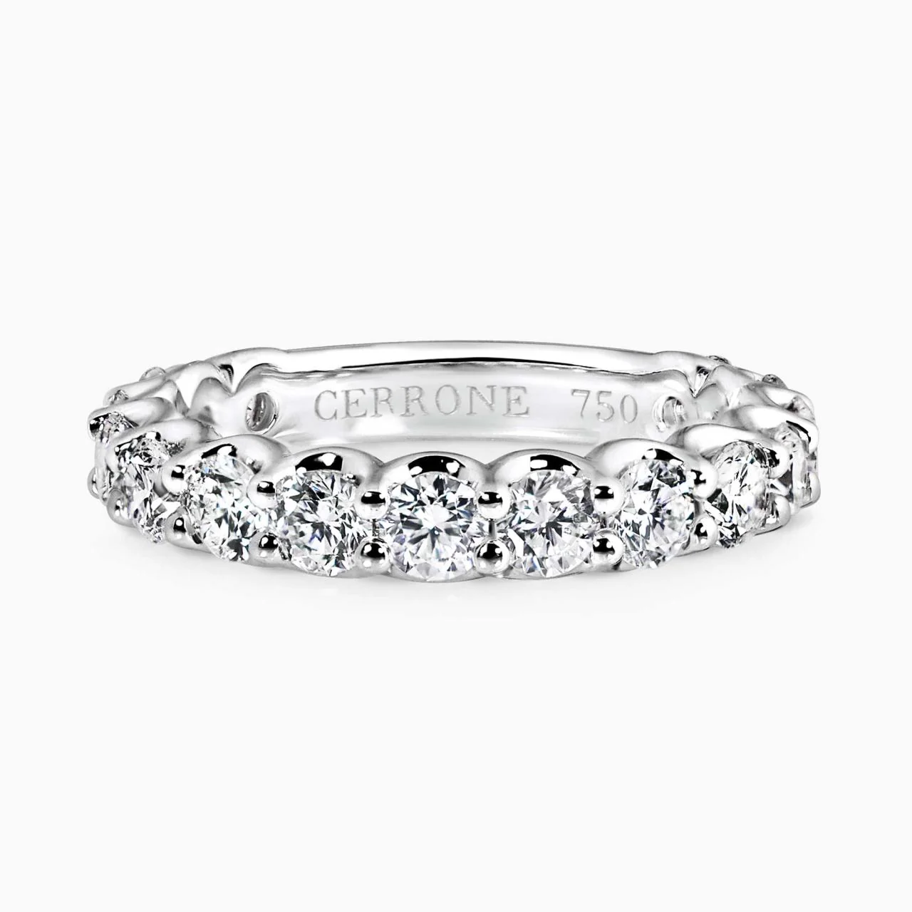 18ct white gold 15=1.80ct round brilliant cut diamonds ring