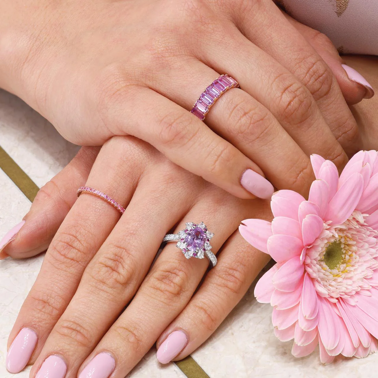 FIORE ROSA - 18ct white gold 2.04ct unheated oval pink sapphire and diamond ring - Image 4