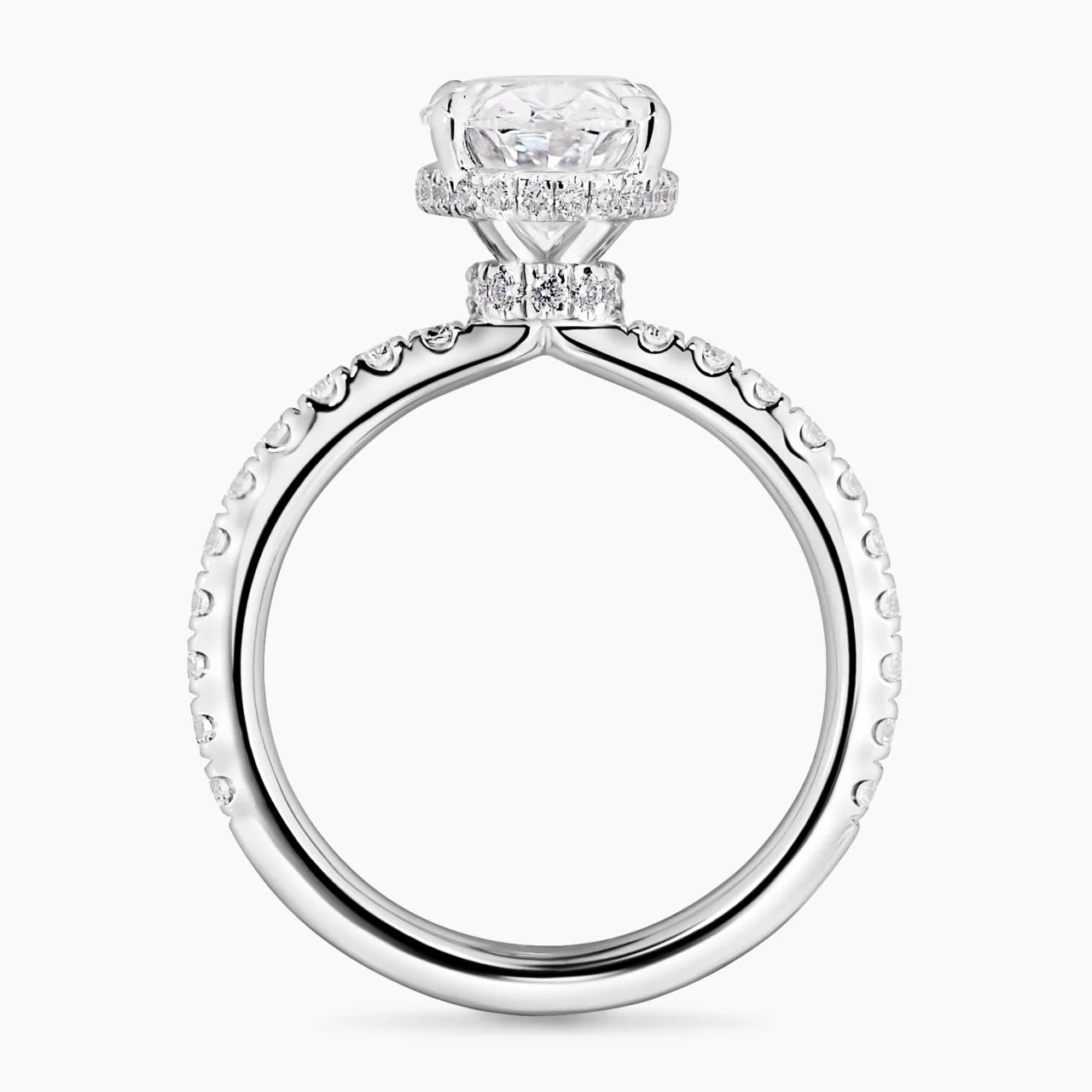18ct white gold 2.54ct D VS1 Oval brilliant cut Lab Grown diamond engagement ring ring. IGI Cert - Image 4