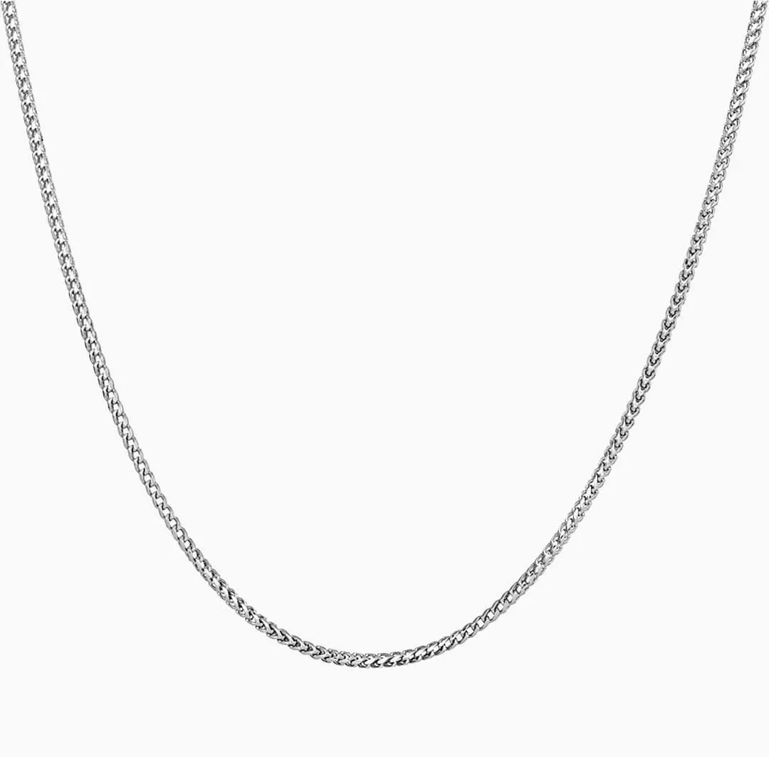 18ct white gold 45cm wheat chain with lobster clasp