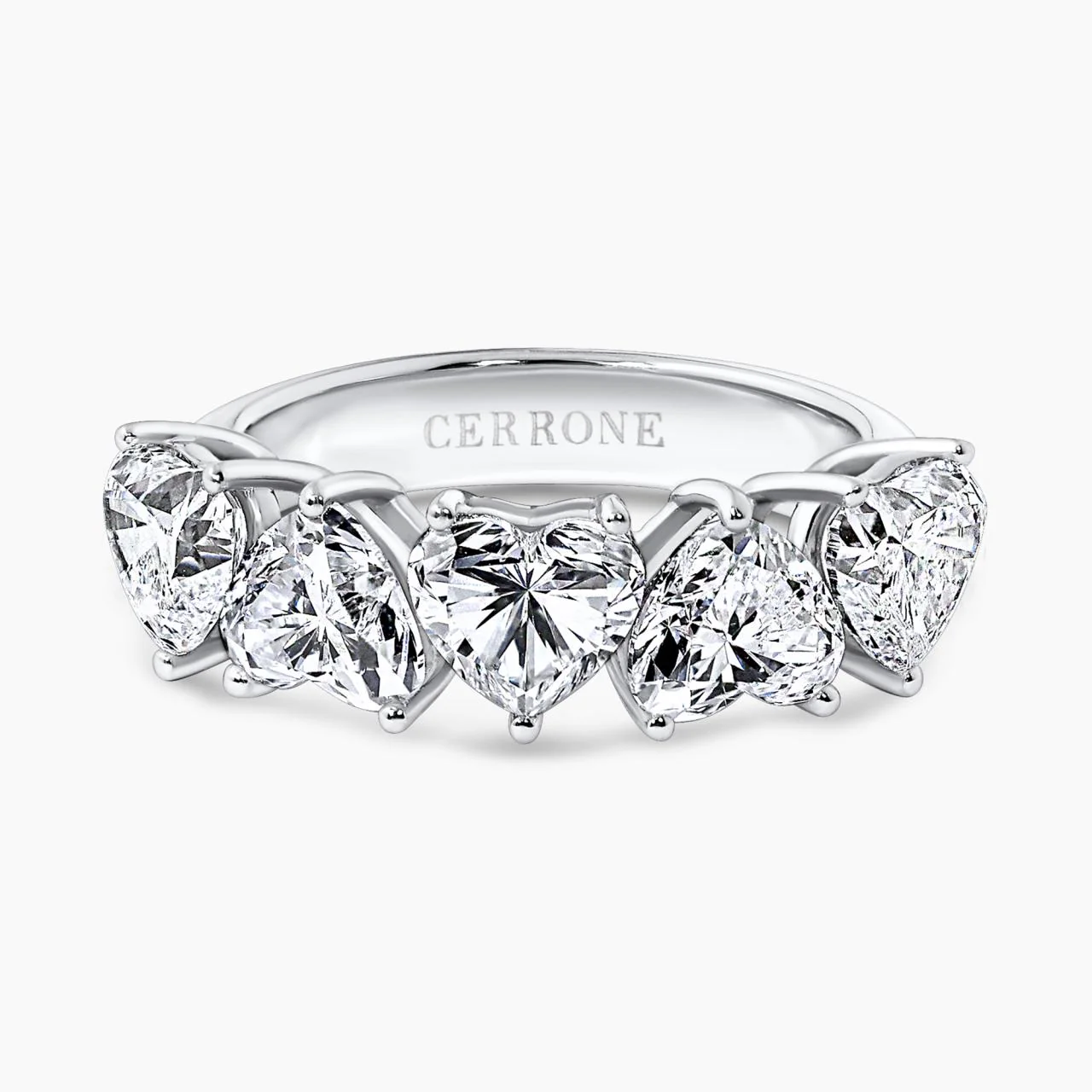 18ct white gold heart shaped LAB Grown Diamond ring