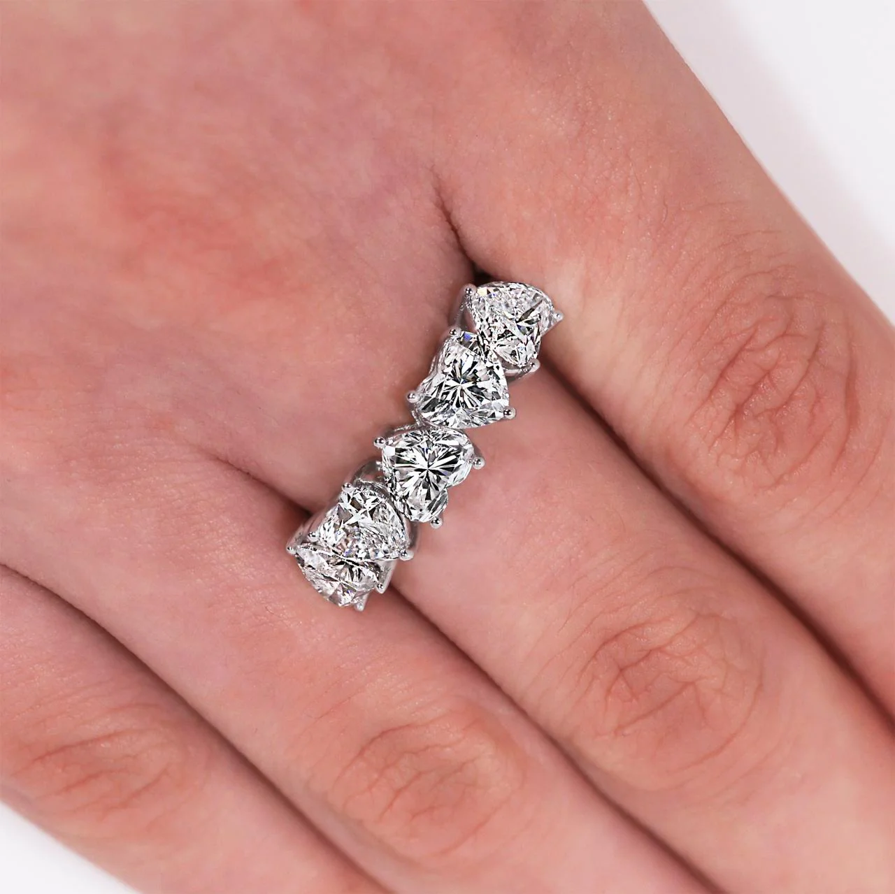 18ct white gold heart shaped LAB Grown Diamond ring - Image 3