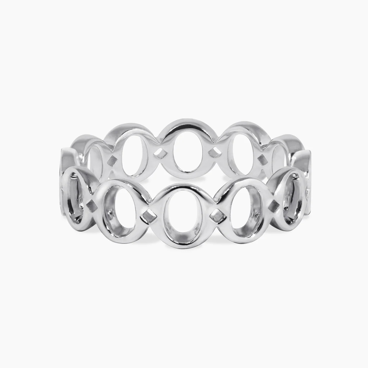 18ct white gold ‘O’ ring from the Iconica Collection - Large