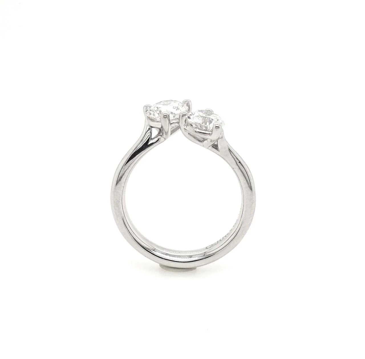 VALERIA 18ct white gold 0.80ct F SI1 round and 0.60ct F SI1 round brilliant cut diamond engagement ring - Image 3