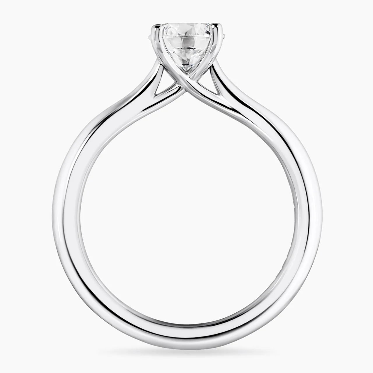 18ct white gold round brilliant cut diamond solitaire engagement ring in a four claw setting. GIA Cert - Image 3