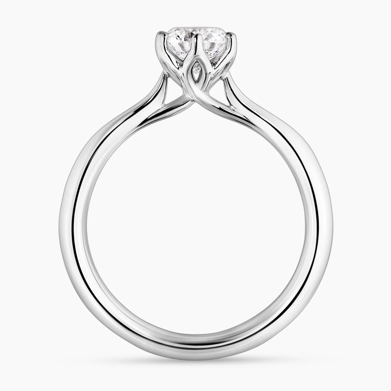 18ct white gold round brilliant cut diamond solitaire ring in a six claw setting. GIA Cert - Image 3