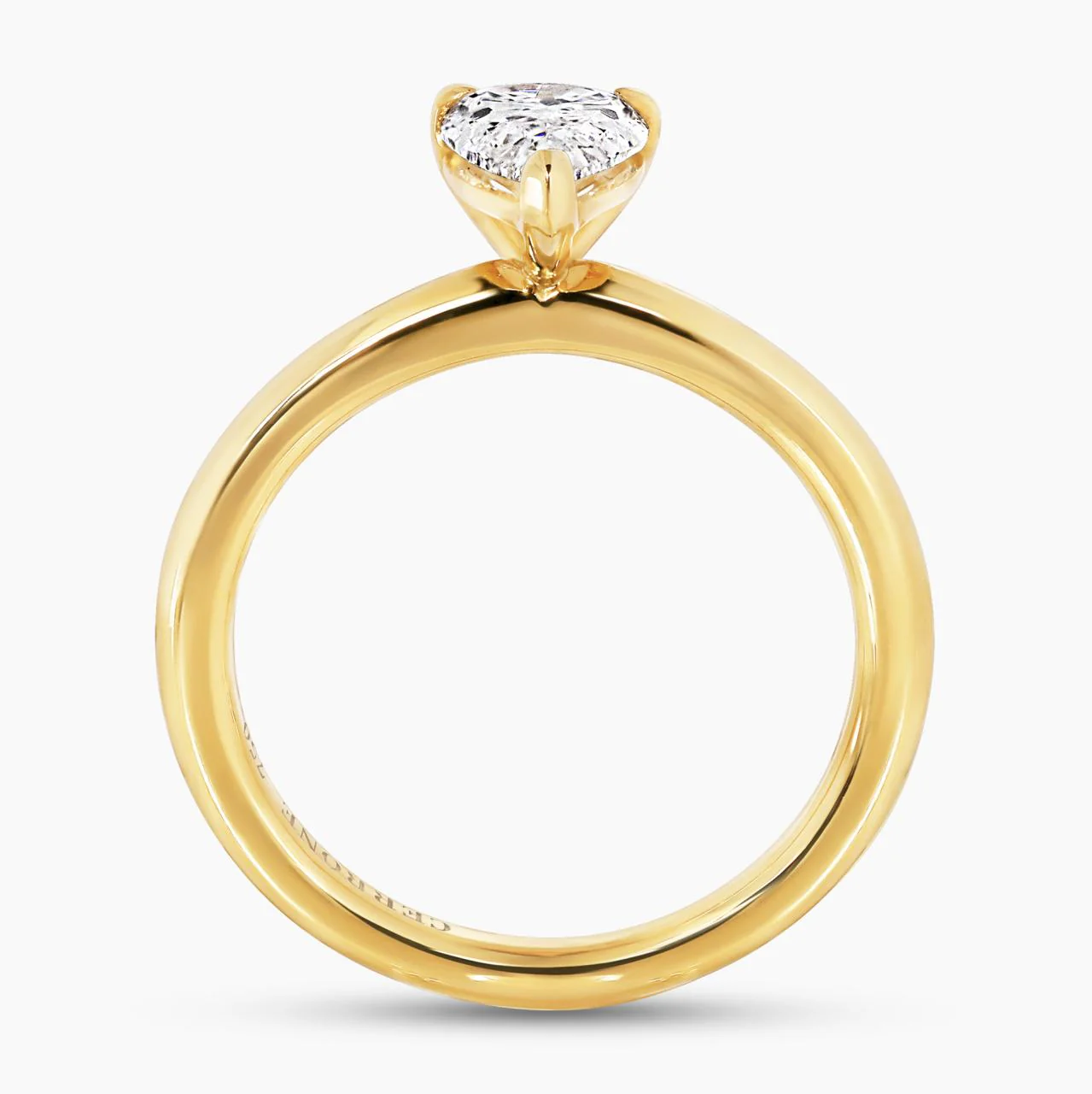 18ct yellow gold 1.09ct pear shaped diamond solitaire engagement ring in a three claw setting - Image 4