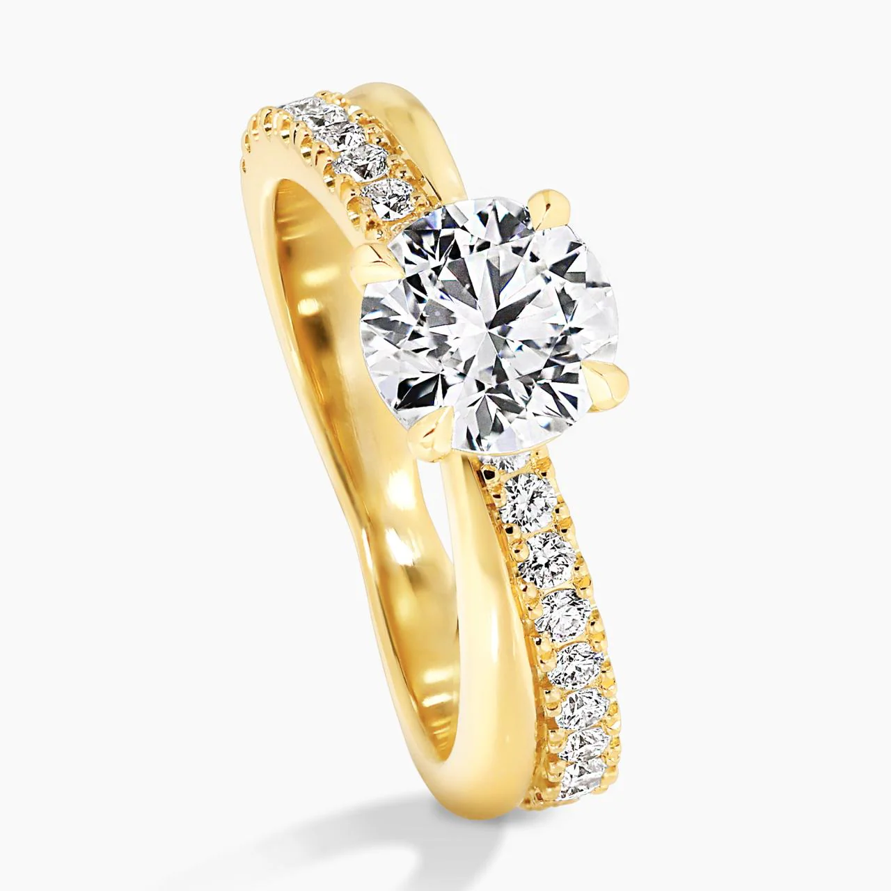 STELLA CADENTE 18ct yellow gold 1.27ct D VVS2 round brilliant cut LAB Grown Diamond Engagement ring IGI Cert - Image 3