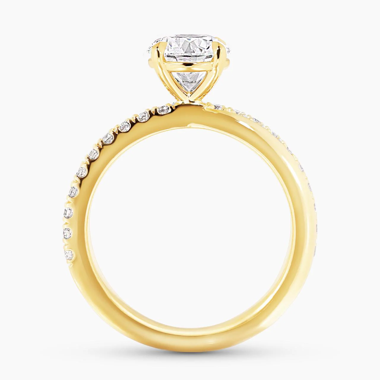 STELLA CADENTE 18ct yellow gold 1.27ct D VVS2 round brilliant cut LAB Grown Diamond Engagement ring IGI Cert - Image 4