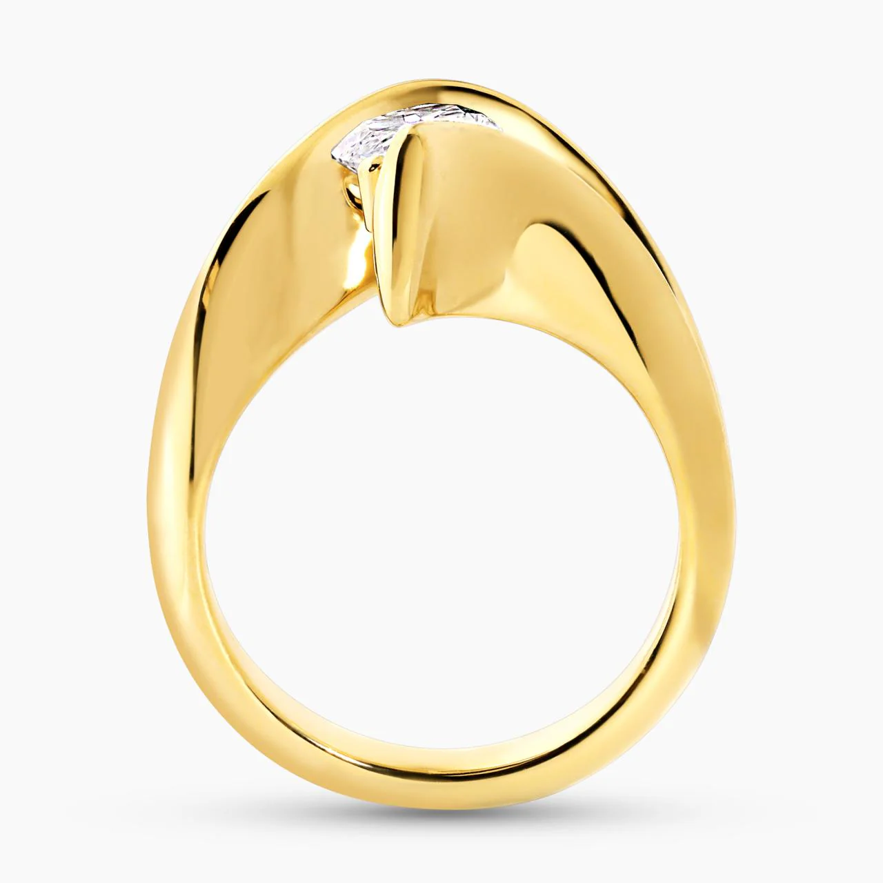 18ct yellow gold 1.50ct E VVS2 Marquise cut LAB Grown Diamond engagement ring - Image 2
