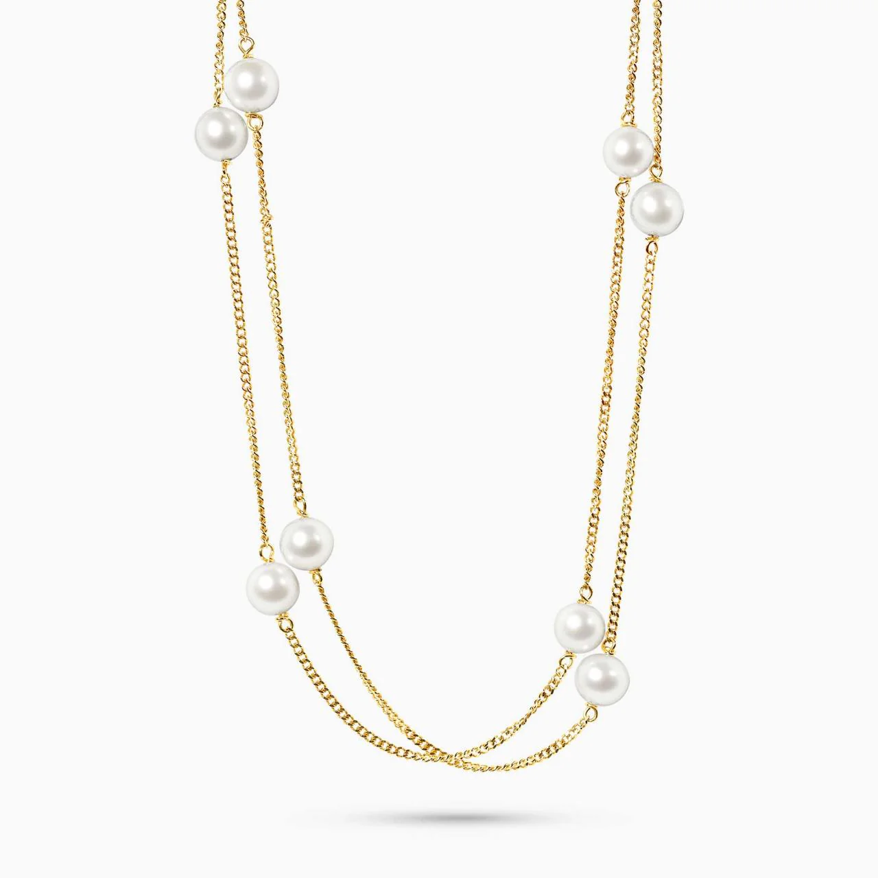18ct yellow gold 12=6-6.5mm fresh water pearl necklace - Image 3