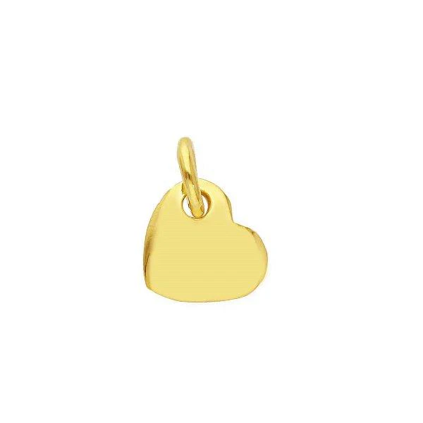 18ct yellow gold 12mm heart pendant - Image 6