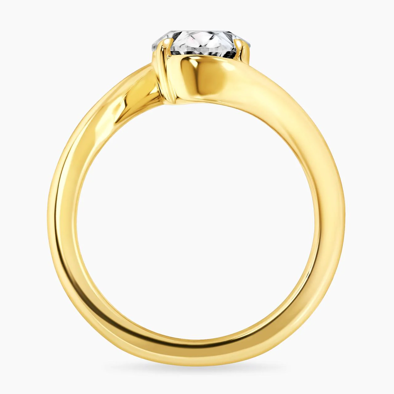 18ct yellow gold 2.03ct D VVS2 oval lab grown diamond solitaire ring. IGI Cert - Image 4