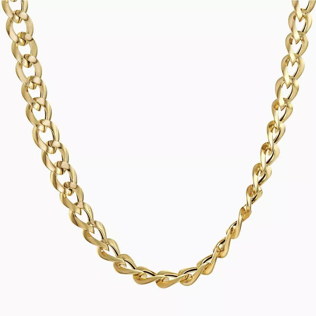 18ct yellow gold 42cm curb link chain with lobster clasp - Image 3