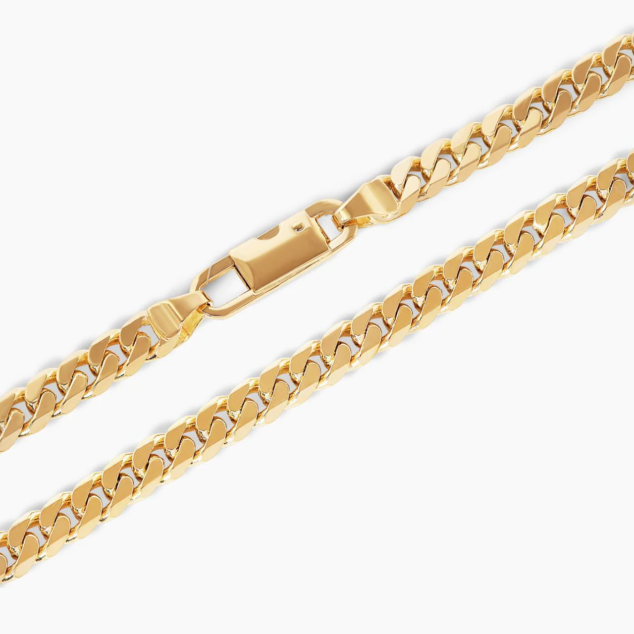 18ct yellow gold 60cm solid flat curb link chain - Image 2