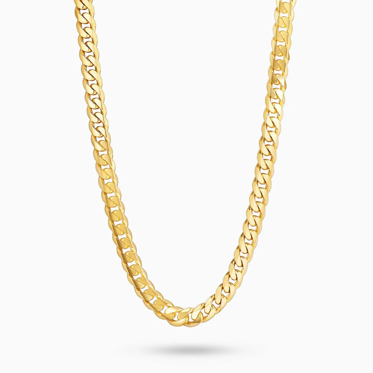 18ct yellow gold 60cm solid flat curb link chain with parrot clasp - Image 3