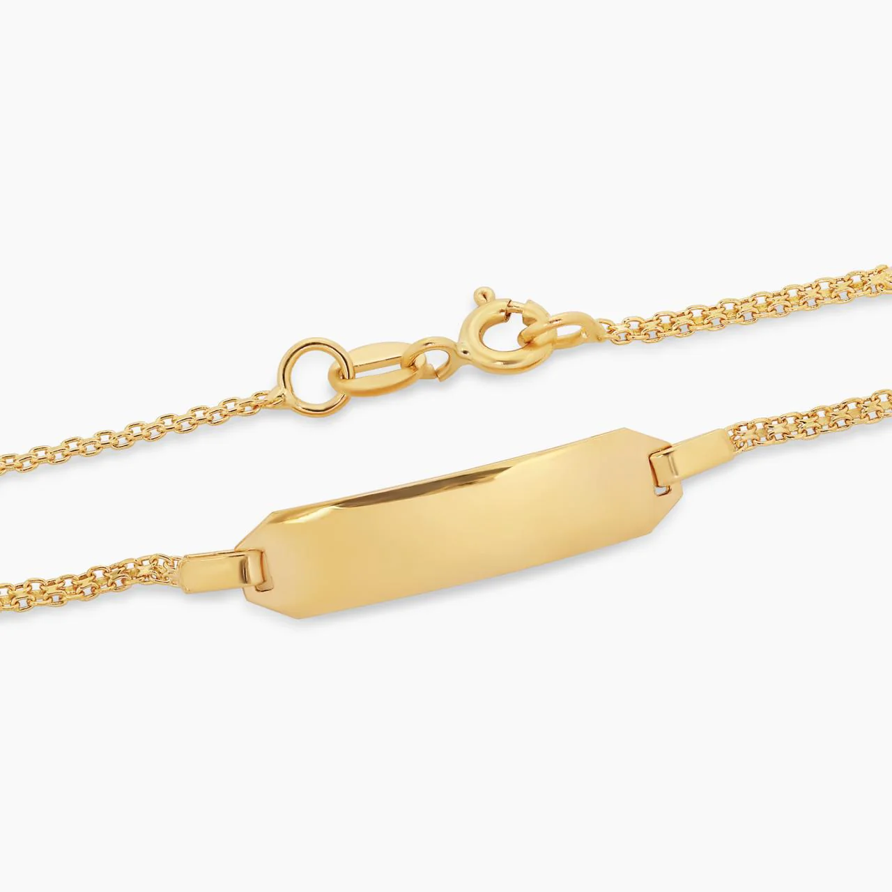 18ct yellow gold baby ID bracelet - Image 2