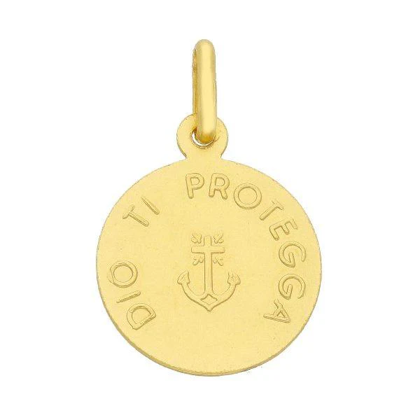 18ct yellow gold "Christ Redeemer" 15mm medal - Image 2