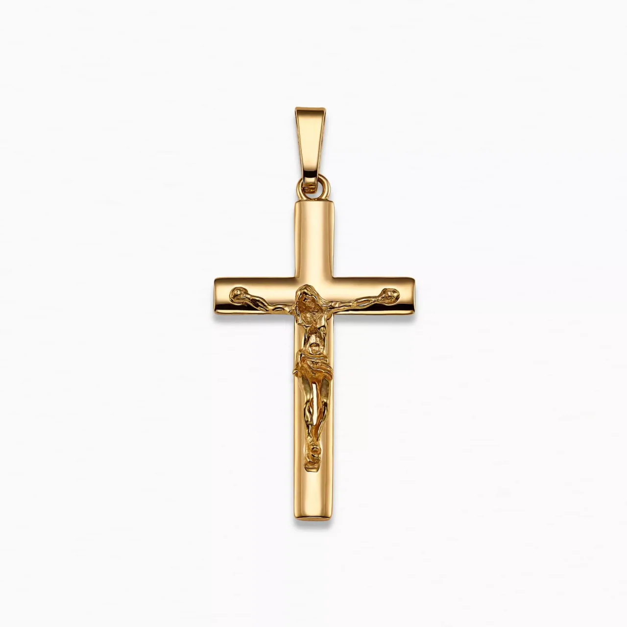 18ct yellow gold cross crucifix pendant