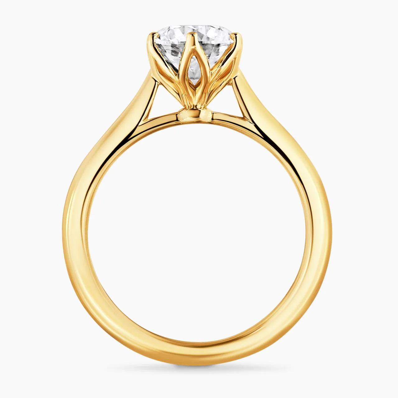 18ct yellow gold diamond solitaire engagement ring in a six claw setting. GIA cert - Image 4