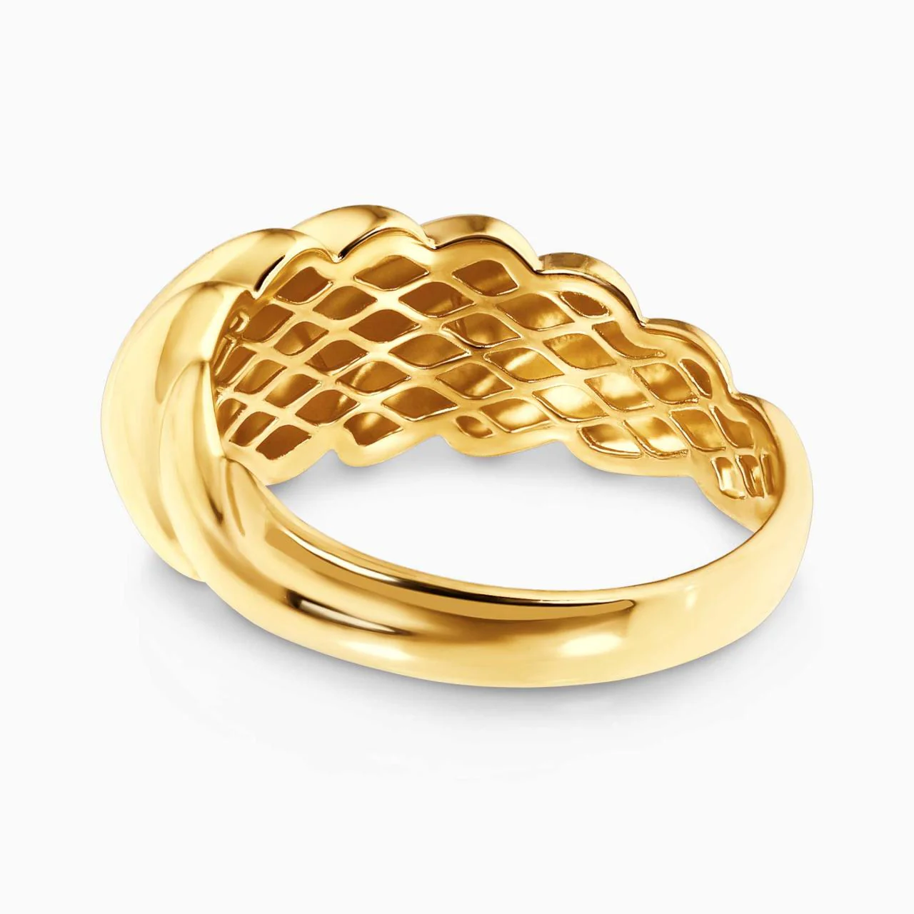18ct yellow gold hollow fancy dome ring - Image 2
