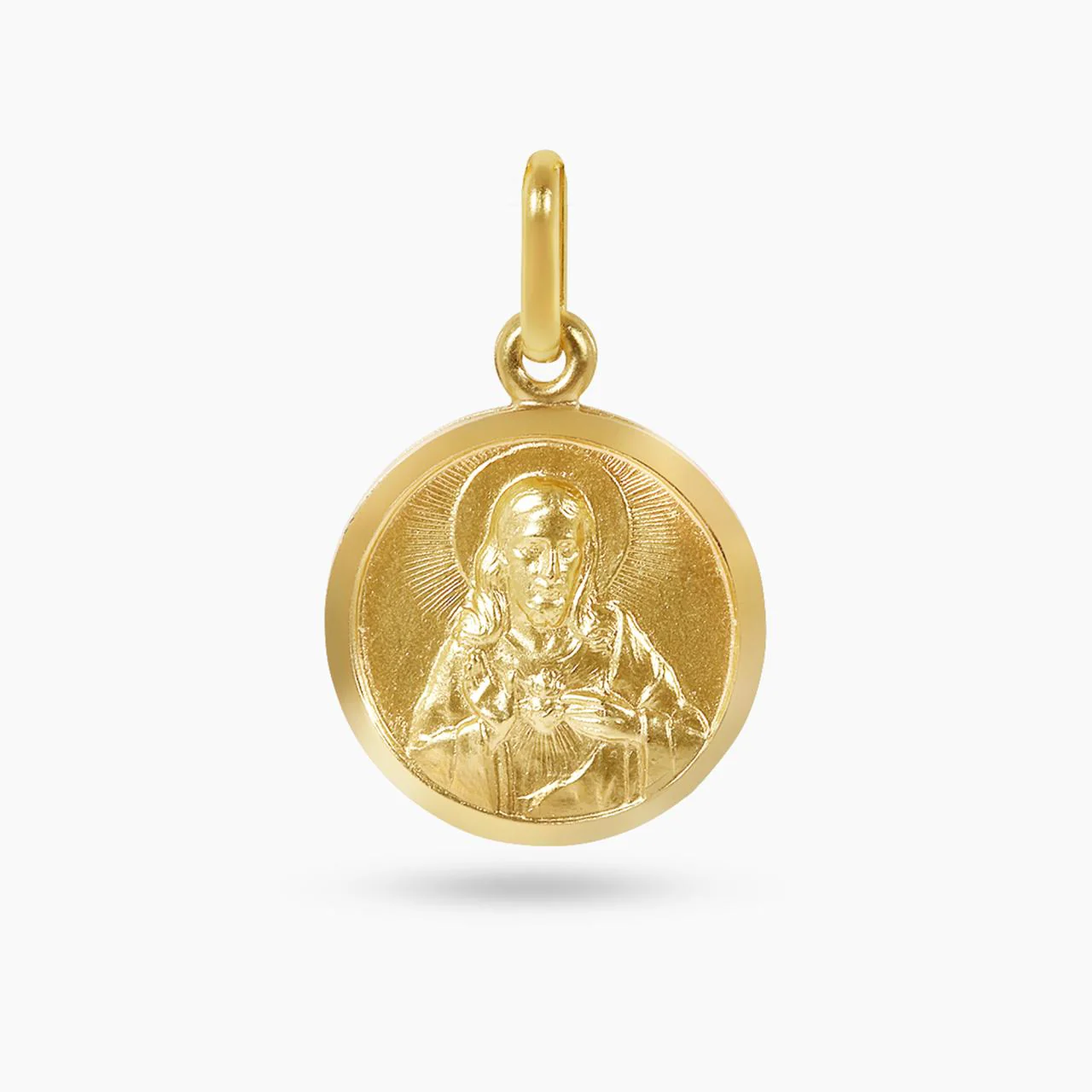18ct yellow gold "Holy Heart" medallion 15mm