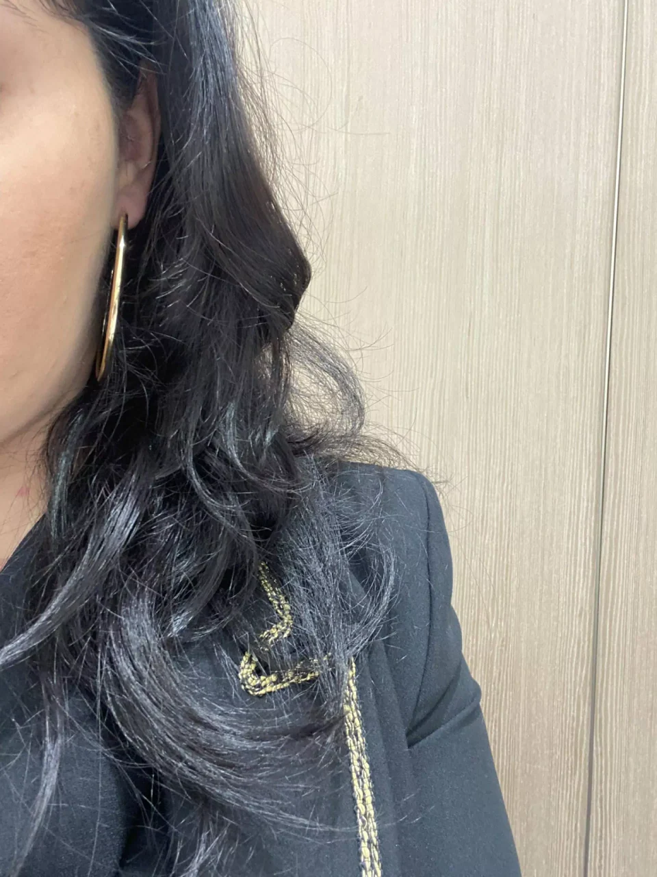 18ct yellow gold large hoop earrings 60mm - Image 2