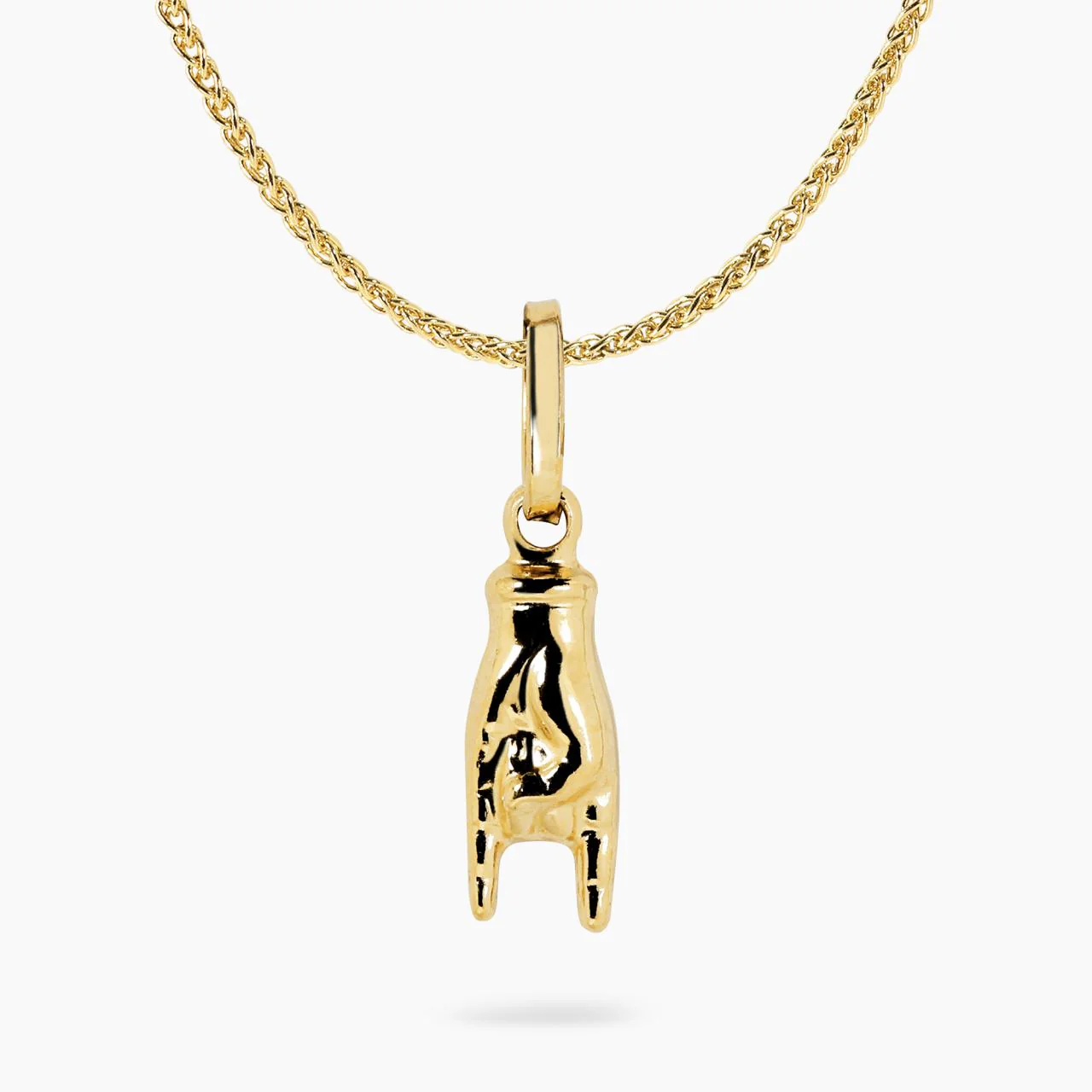 18ct yellow gold “Mano Cornuto” pendant - Image 9