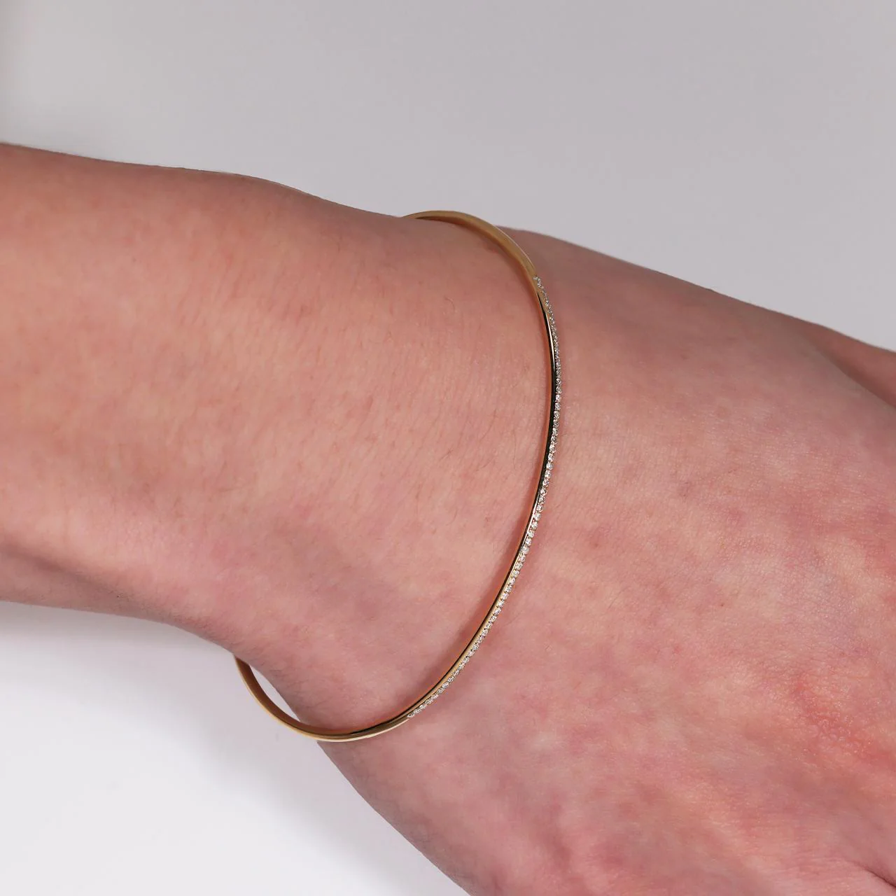 18ct yellow gold open diamond bracelet - Image 2