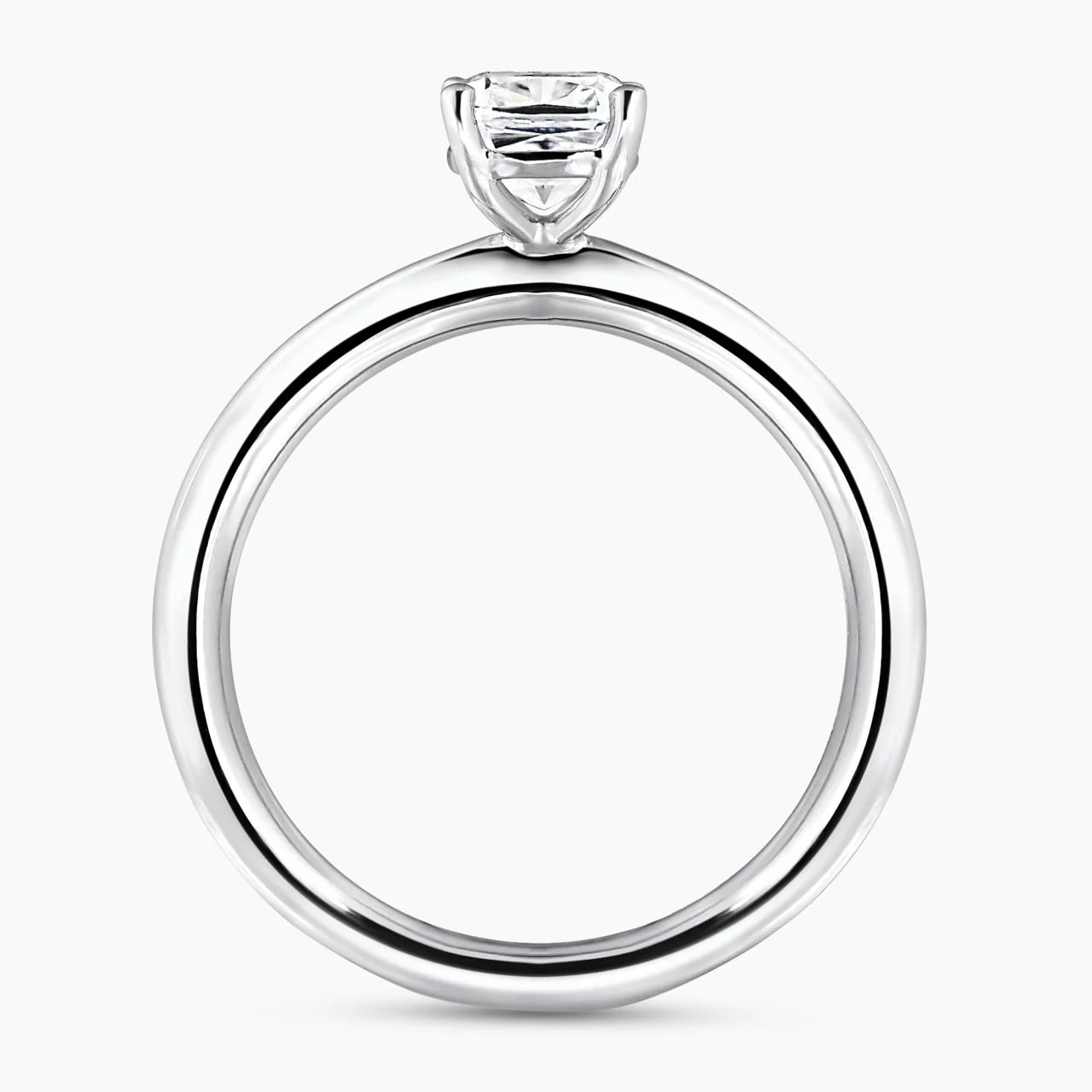 18ct white gold cushion cut diamond solitaire engagement ring in a four claw setting GIA Cert - Image 4
