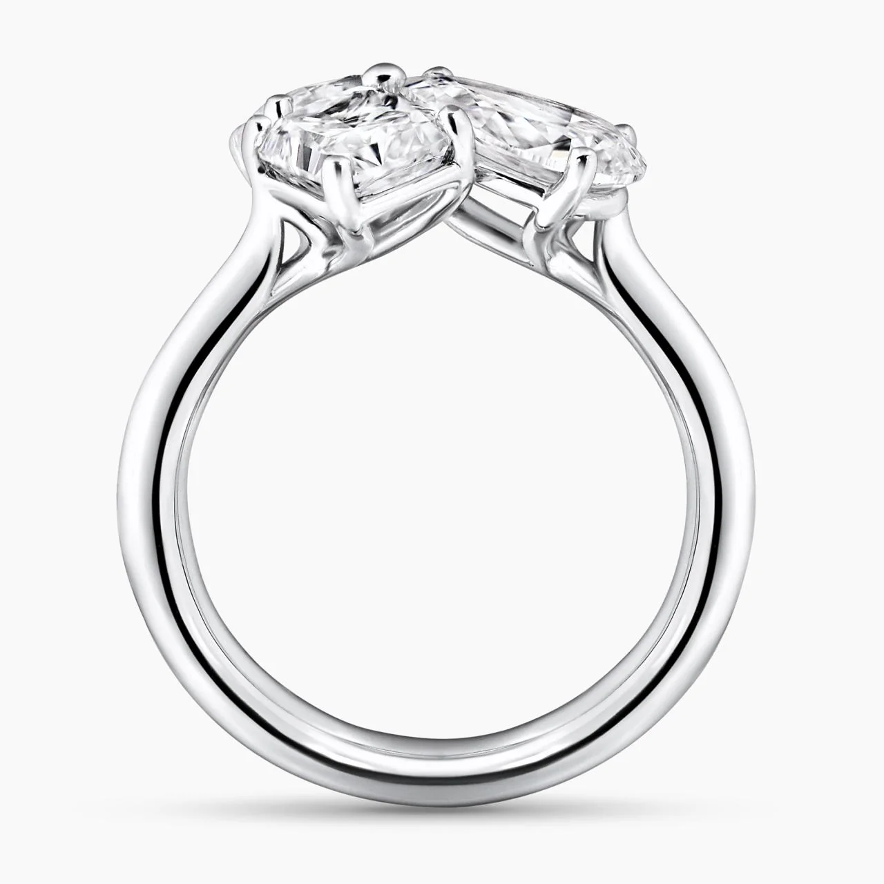 18ct white gold oval, pear and radiant diamond engagement ring - Image 4