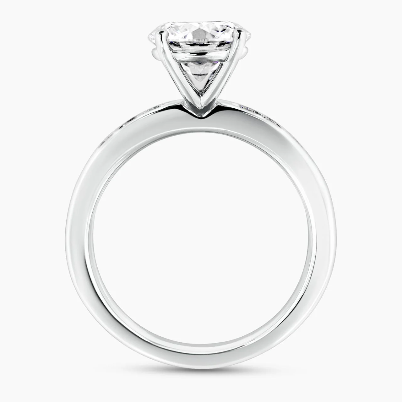 18ct white gold round brilliant cut LAB Grown diamond engagement ring - Image 2