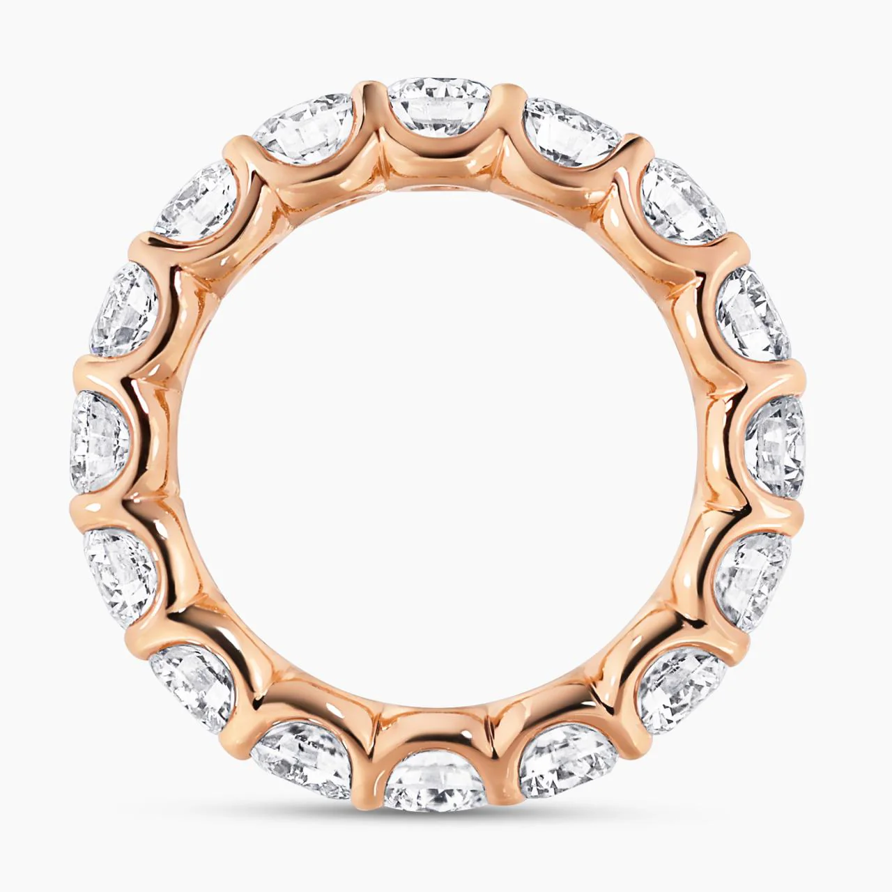 18ct rose gold LAB Grown Round Brilliant cut diamond ring - Image 2
