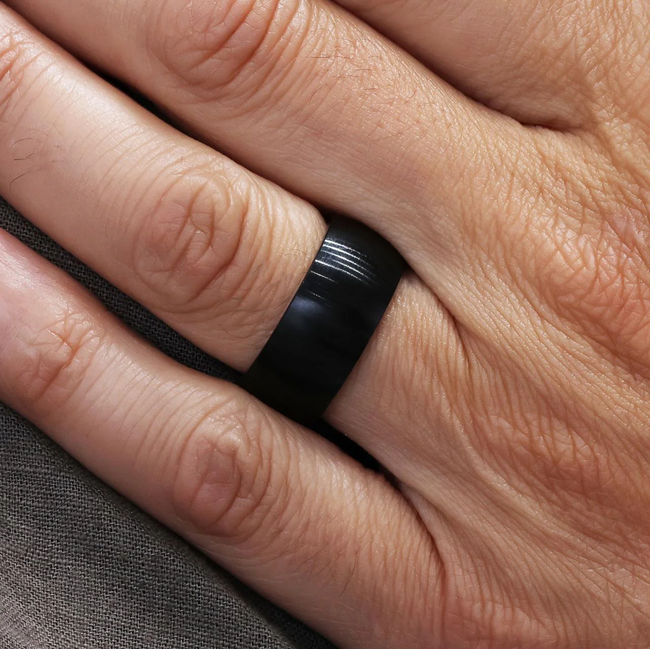 Brushed stainless steel Men’s ring - Image 6