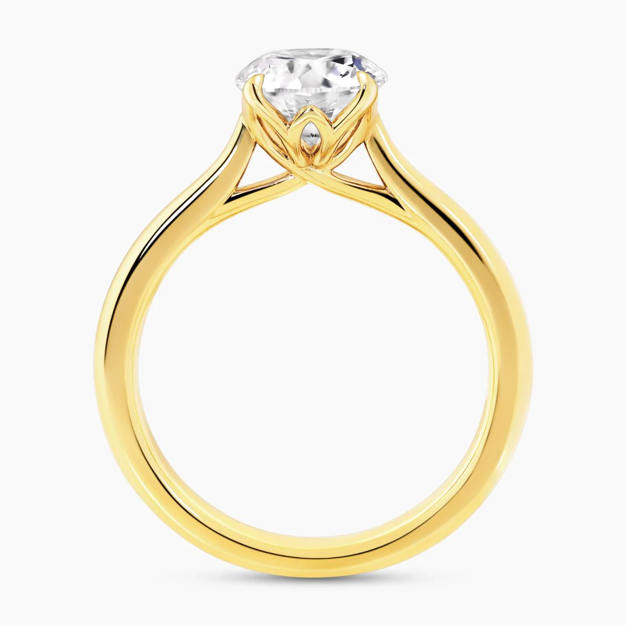 FLORENCE 18ct yellow gold 1.44ct D VVS2 round brilliant cut lab grown diamond solitaire ring in a four claw setting. IGI Cert - Image 3