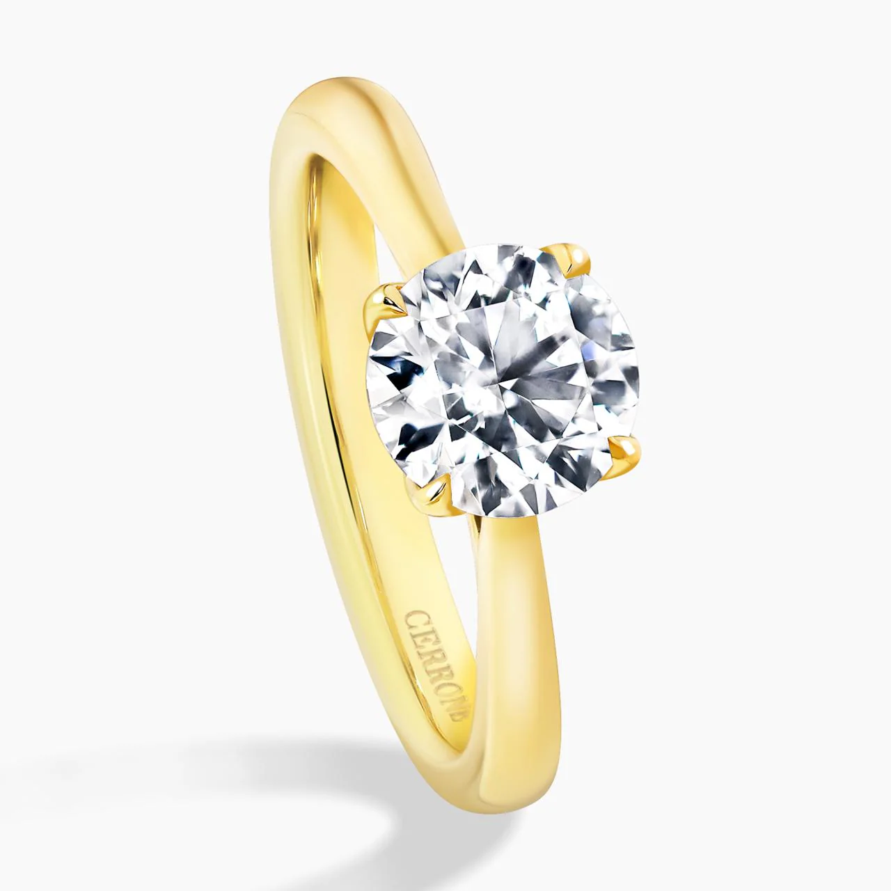FLORENCE 18ct yellow gold 1.44ct D VVS2 round brilliant cut lab grown diamond solitaire ring in a four claw setting. IGI Cert - Image 4