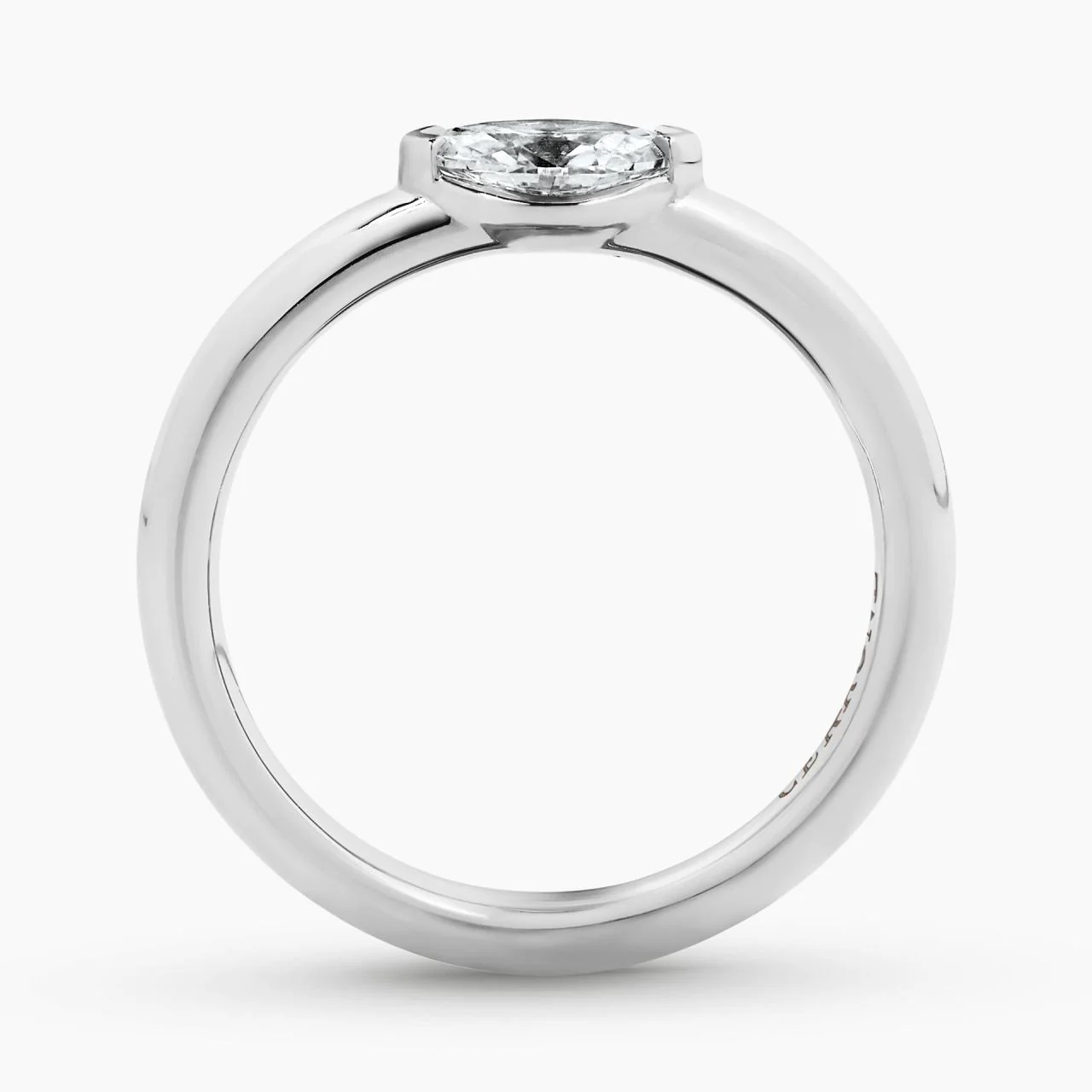 Platinum 0.40ct marquise diamond engagement ring - Image 2