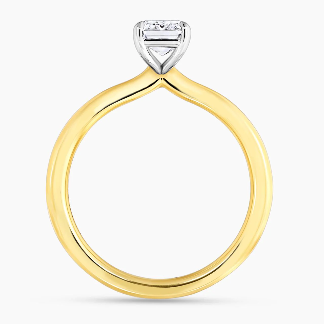 POSITANO-18ct yellow and white gold diamond solitaire engagement ring in a four claw setting. GIA Cert - Image 4