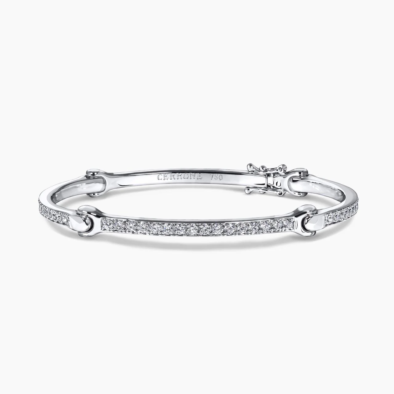 SENSI - 18ct white gold diamond dog bone bracelet