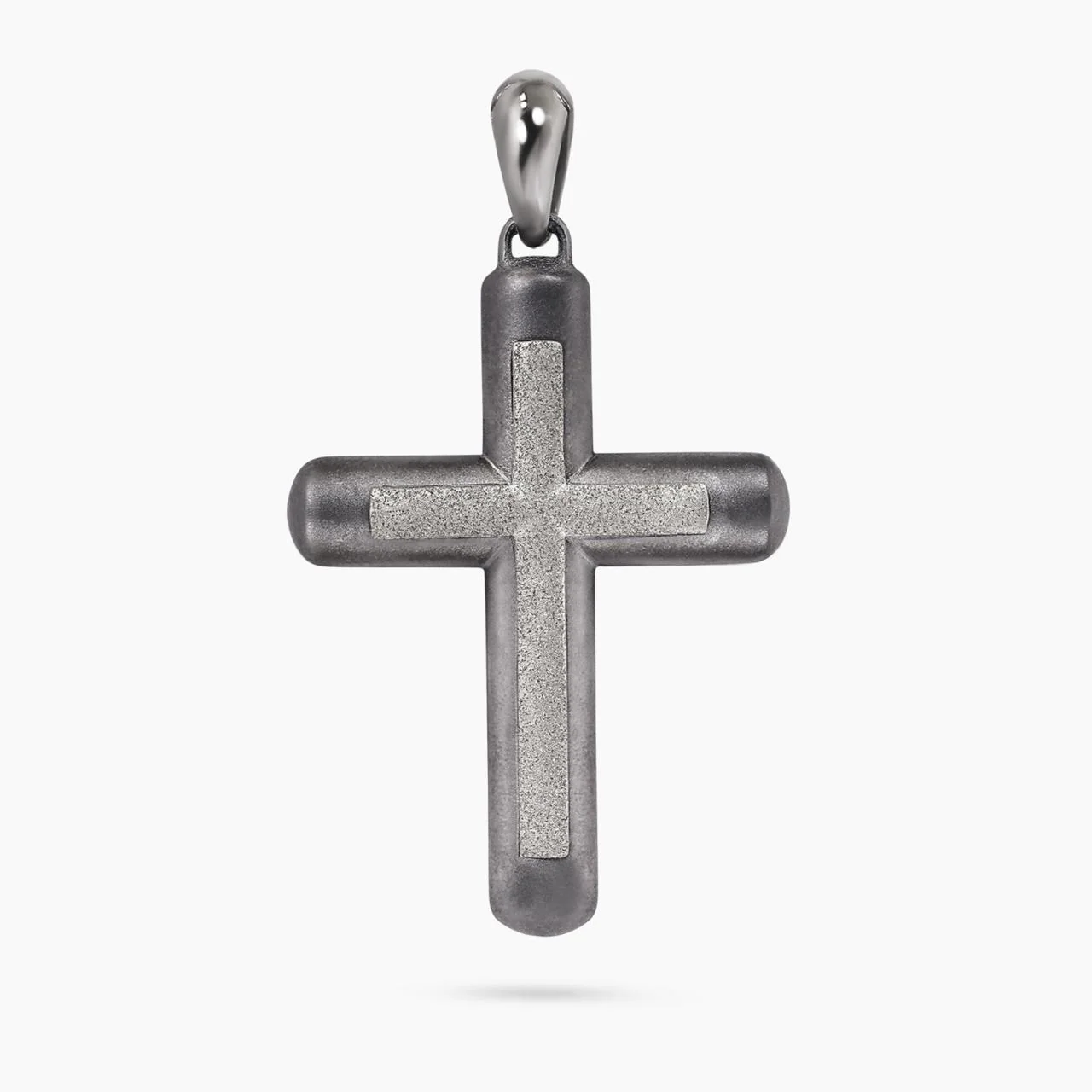 Tantalum & platinum black diamond cross - Image 2