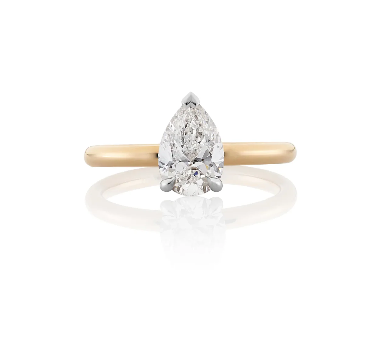 TIVOLI 18ct rose and white gold diamond solitaire engagement ring