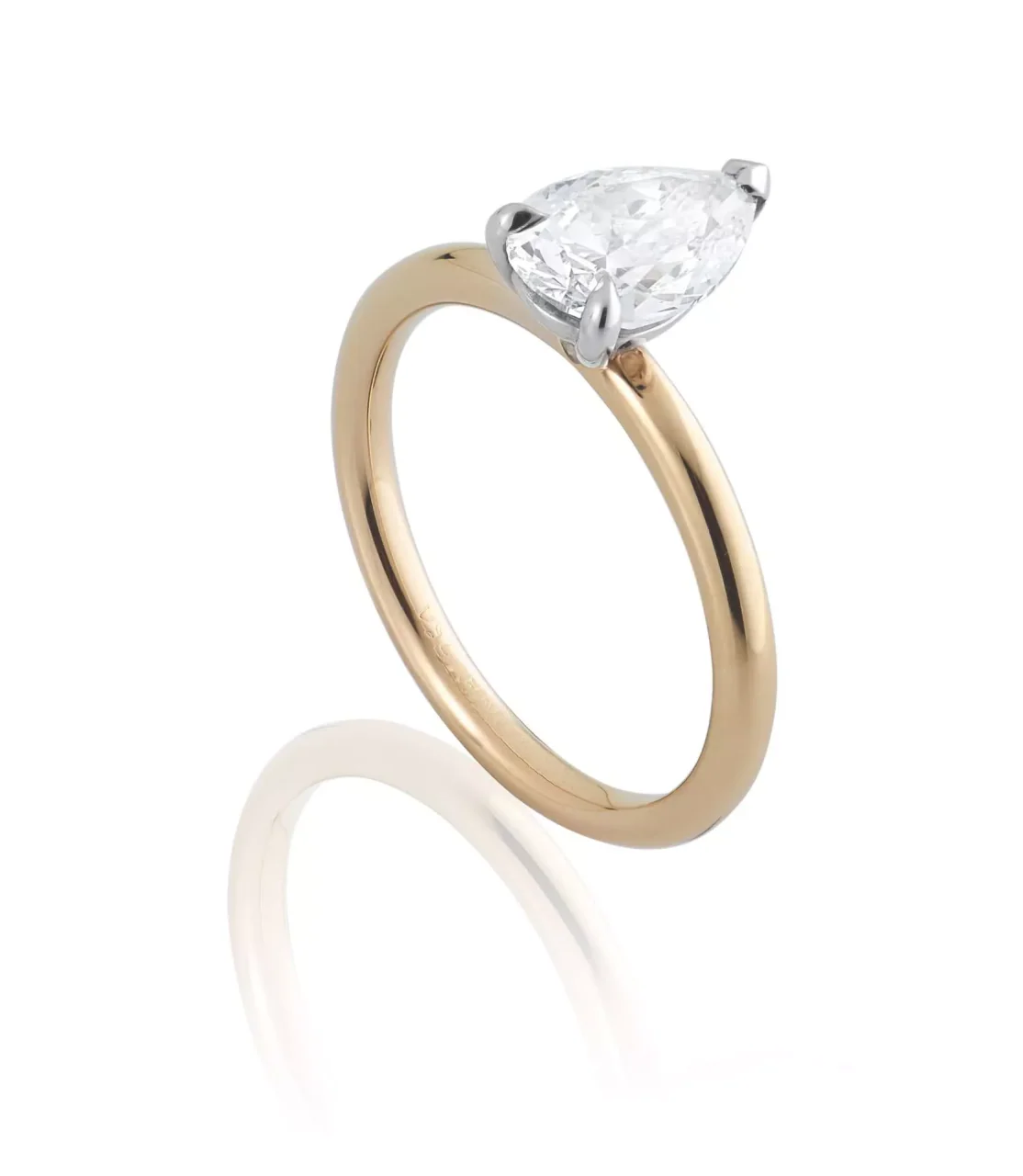 TIVOLI 18ct rose and white gold diamond solitaire engagement ring - Image 2
