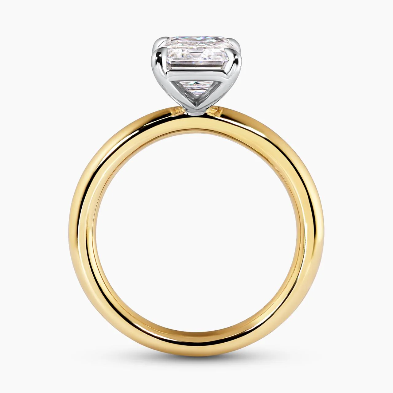 TIVOLI 18ct yellow and white gold 2.58ct E VVS2 emerald cut lab grown diamond solitaire engagement ring - Image 4