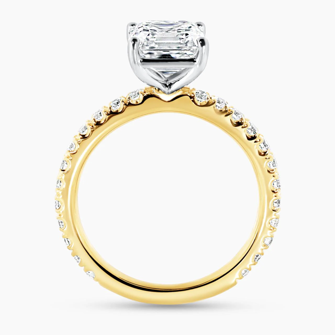TIVOLI DIA BAND 18ct yellow and white gold 2.07ct F VS1 Asscher cut LAB Grown Diamond engagement ring - Image 3
